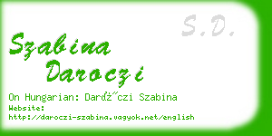 szabina daroczi business card